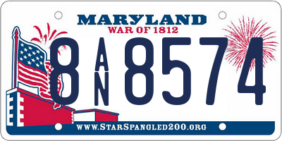 MD license plate 8AN8574