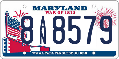 MD license plate 8AN8579