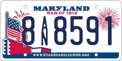 MD license plate 8AN8591