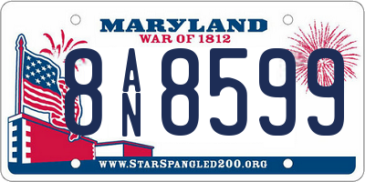 MD license plate 8AN8599