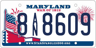 MD license plate 8AN8609