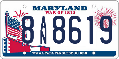 MD license plate 8AN8619
