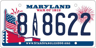 MD license plate 8AN8622