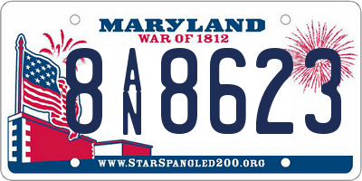 MD license plate 8AN8623