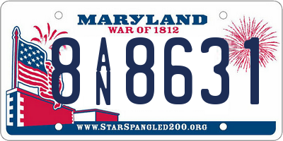 MD license plate 8AN8631