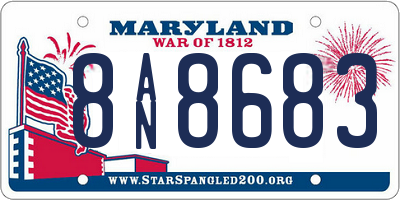 MD license plate 8AN8683