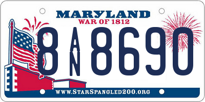 MD license plate 8AN8690