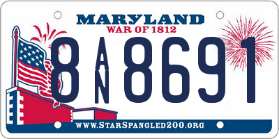 MD license plate 8AN8691