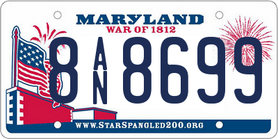 MD license plate 8AN8699