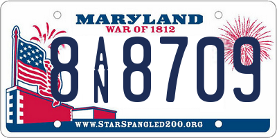 MD license plate 8AN8709