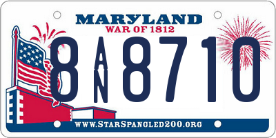 MD license plate 8AN8710