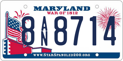 MD license plate 8AN8714