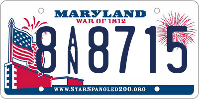 MD license plate 8AN8715