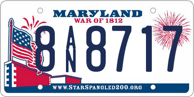 MD license plate 8AN8717