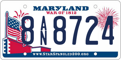 MD license plate 8AN8724
