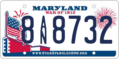MD license plate 8AN8732