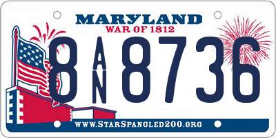 MD license plate 8AN8736