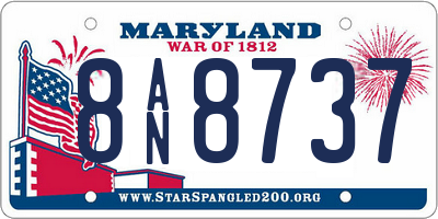 MD license plate 8AN8737