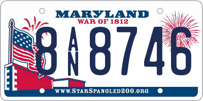 MD license plate 8AN8746