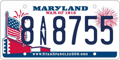 MD license plate 8AN8755