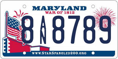 MD license plate 8AN8789