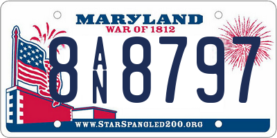 MD license plate 8AN8797