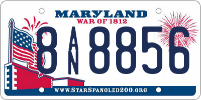 MD license plate 8AN8856
