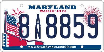 MD license plate 8AN8859