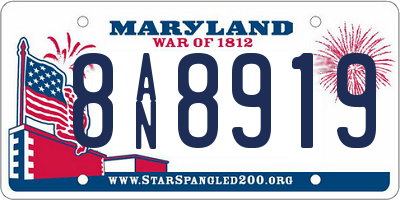 MD license plate 8AN8919