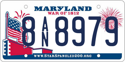 MD license plate 8AN8979