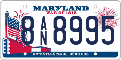 MD license plate 8AN8995