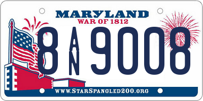 MD license plate 8AN9008