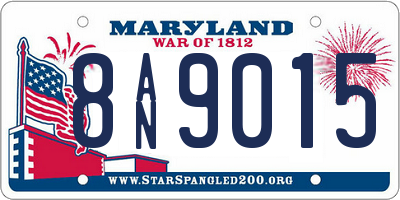 MD license plate 8AN9015