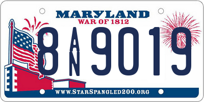 MD license plate 8AN9019
