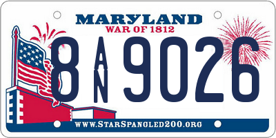 MD license plate 8AN9026