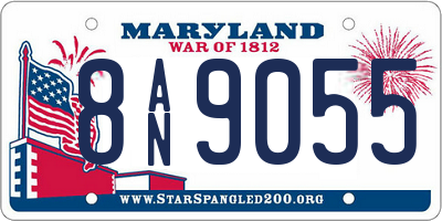 MD license plate 8AN9055