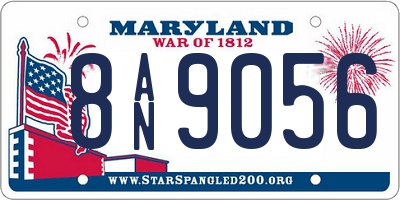 MD license plate 8AN9056