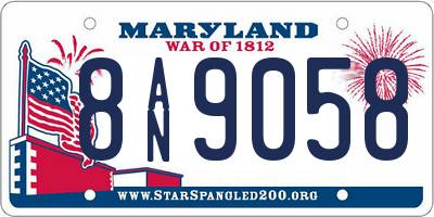 MD license plate 8AN9058