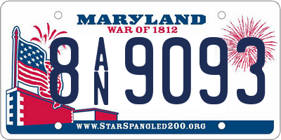 MD license plate 8AN9093