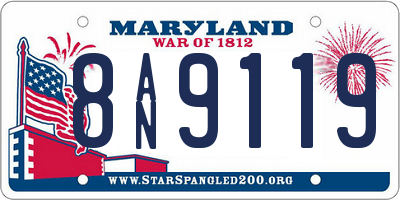 MD license plate 8AN9119
