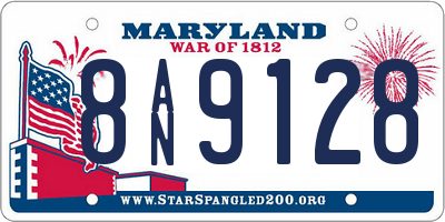 MD license plate 8AN9128