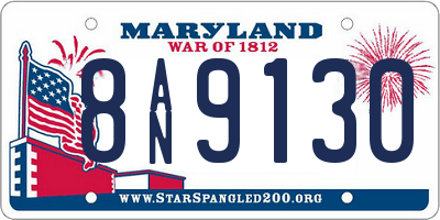 MD license plate 8AN9130