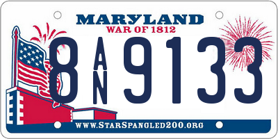 MD license plate 8AN9133