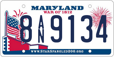 MD license plate 8AN9134