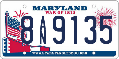MD license plate 8AN9135