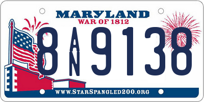 MD license plate 8AN9138