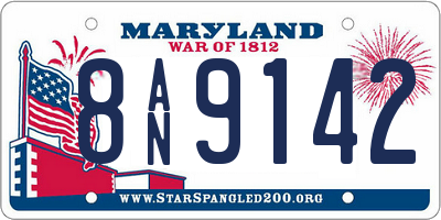 MD license plate 8AN9142