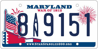 MD license plate 8AN9151