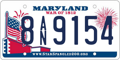 MD license plate 8AN9154