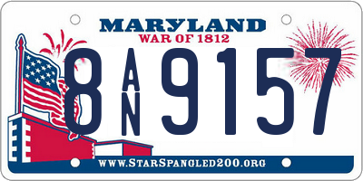 MD license plate 8AN9157